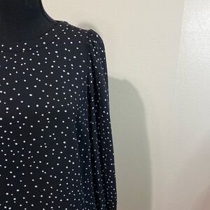 LAST CHANCE Loft puff sleeve polka dot blouse